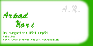arpad mori business card